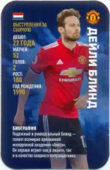 Дейли Блинд (Манчестер Юнайтед Англия). Top Trumps. Звёзды мирового футбола 2018
