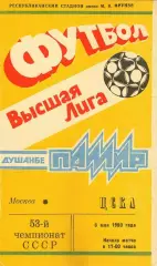 ПАМИР Душанбе – ЦСКА Москва 06.05.1990.