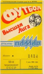 ПАМИР Душанбе – ЦСКА Москва 06.05.1990.
