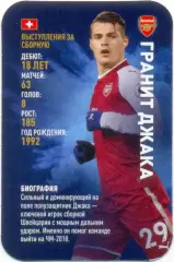 Гранит Джака (Арсенал Лондон Англия). Top Trumps. Звезды мирового футбола 2018.