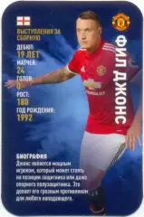 Фил Джонс (Манчестер Юнайтед Англия). Top Trumps. Звезды мирового футбола 2018.