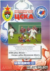 ЦСКА Москва – САТУРН Раменское / Московская область 12.04.2002, дублеры.