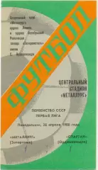 МЕТАЛЛУРГ Запорожье – СПАРТАК Орджоникидзе / Владикавказ 28.04.1980.