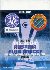 АУСТРИЯ Вена Австрия – БРЮГГЕ Бельгия 01.12.2004, Кубок УЕФА, группа С.