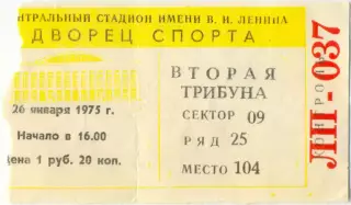 ТОРПЕДО Москва – СПАРТАК Москва 26.01.1975, Турнир Недели.