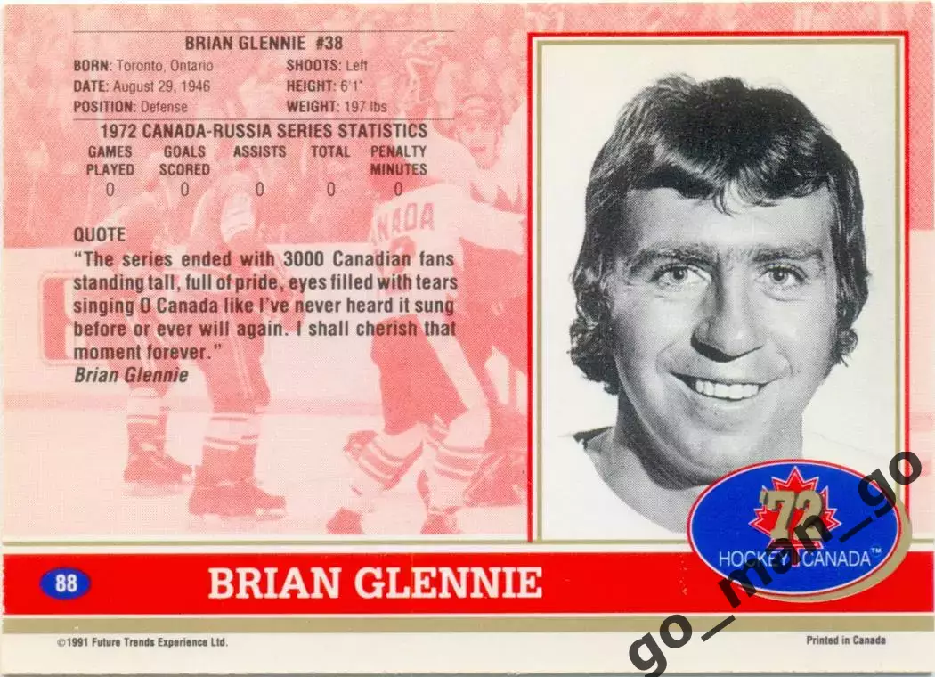 Brian Glennie (Canada). Future Trends Canada '72 1991-1992, №88. 1