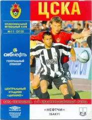 ЦСКА Москва – НЕФТЧИ Баку 04.08.2004 Лига чемпионов, 2-й квалификационный раунд.