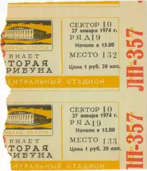 ЛОКОМОТИВ Москва – ТОРПЕДО 27.01.1974, турнир мини-футбол. Один из двух на выбор