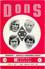 АБЕРДИН Шотландия – БОРУССИЯ Менхенгладбах ФРГ 13.09.1972 Кубок УЕФА 1/32 финала