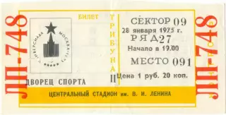 ЛОКОМОТИВ Москва – СПАРТАК Москва 28.01.1975, Турнир Недели.