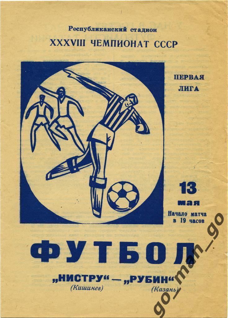 НИСТРУ Кишинев – РУБИН Казань 13.05.1976.