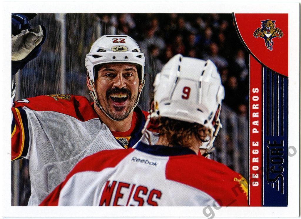 George Parros (Florida Panthers). Panini Score 2013-2014, № 210.