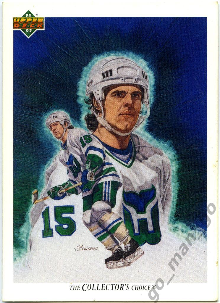 John Cullen (Hartford Whalers). Upper Deck Collector's Choice 1991-1992, № 84.