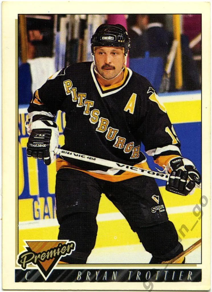 Bryan Trottier (Pittsburgh Penguins). Topps Premier 1993-1994, № 296.