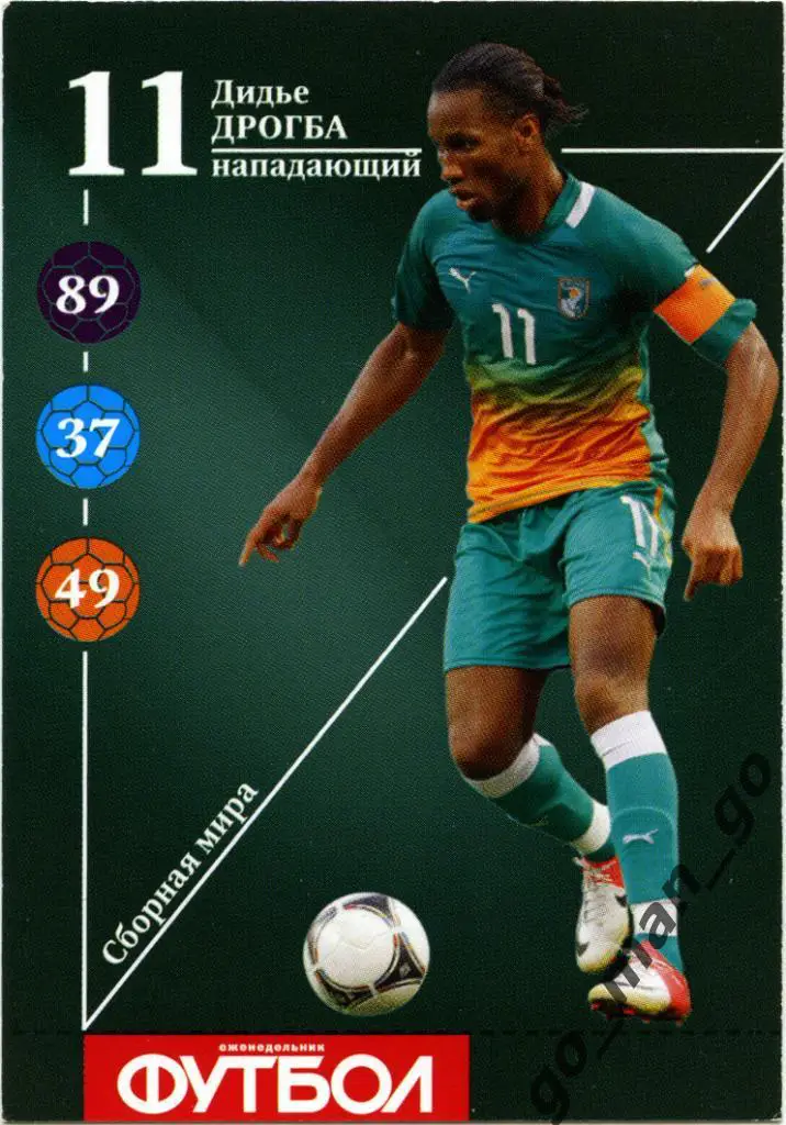 Дидье Дрогба (сборная мира). Еженедельник «Футбол», 2013. № 11.