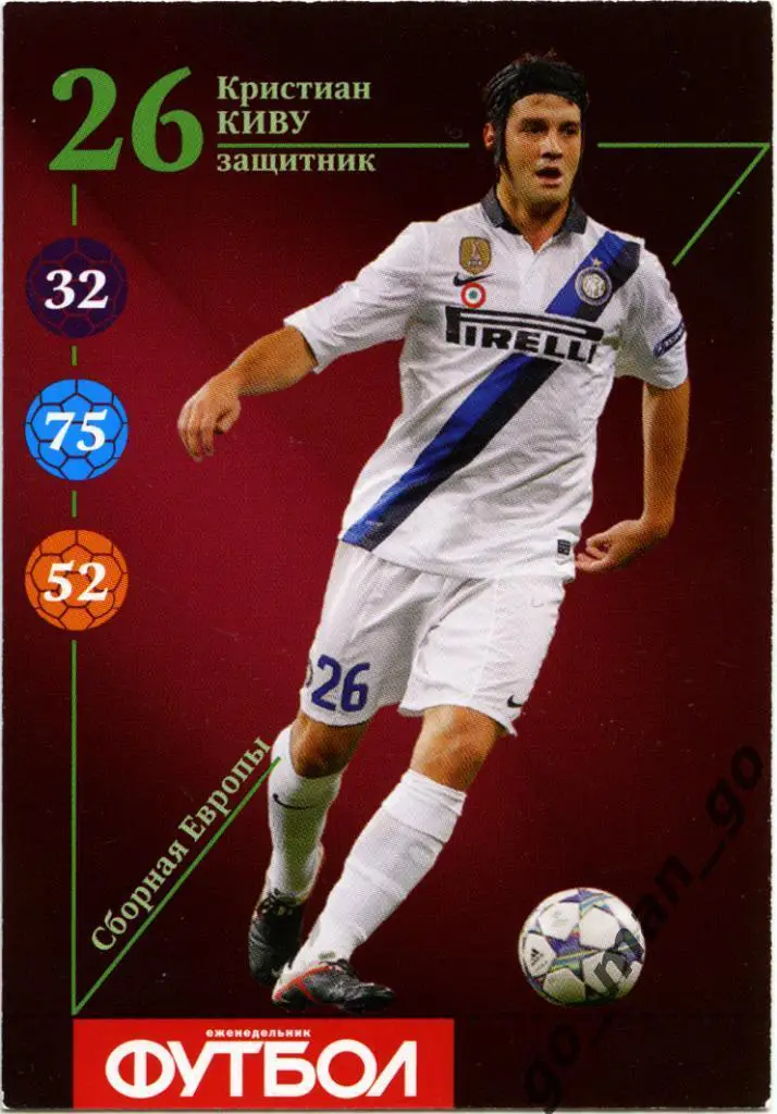 Кристиан Киву (сборная Европы). Еженедельник «Футбол», 2013. № 26.