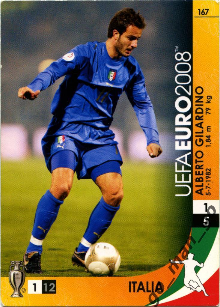 Alberto Gilardino (Italia). Panini, Euro-2008, Card game, № 167.