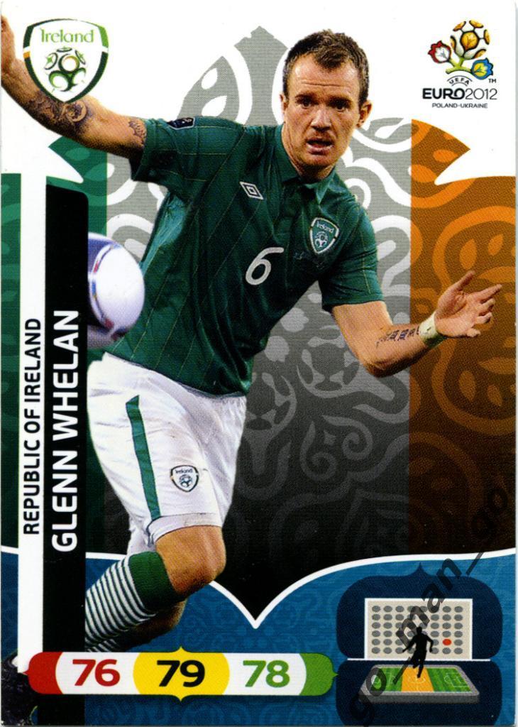 Glenn Whelan (Republic of Ireland). Panini, Euro-2012, Adrenalyn XL.