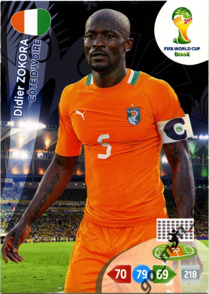 Didier Zokora (Cote d'Ivoire). Panini, World Cup-2014, Adrenalyn XL.