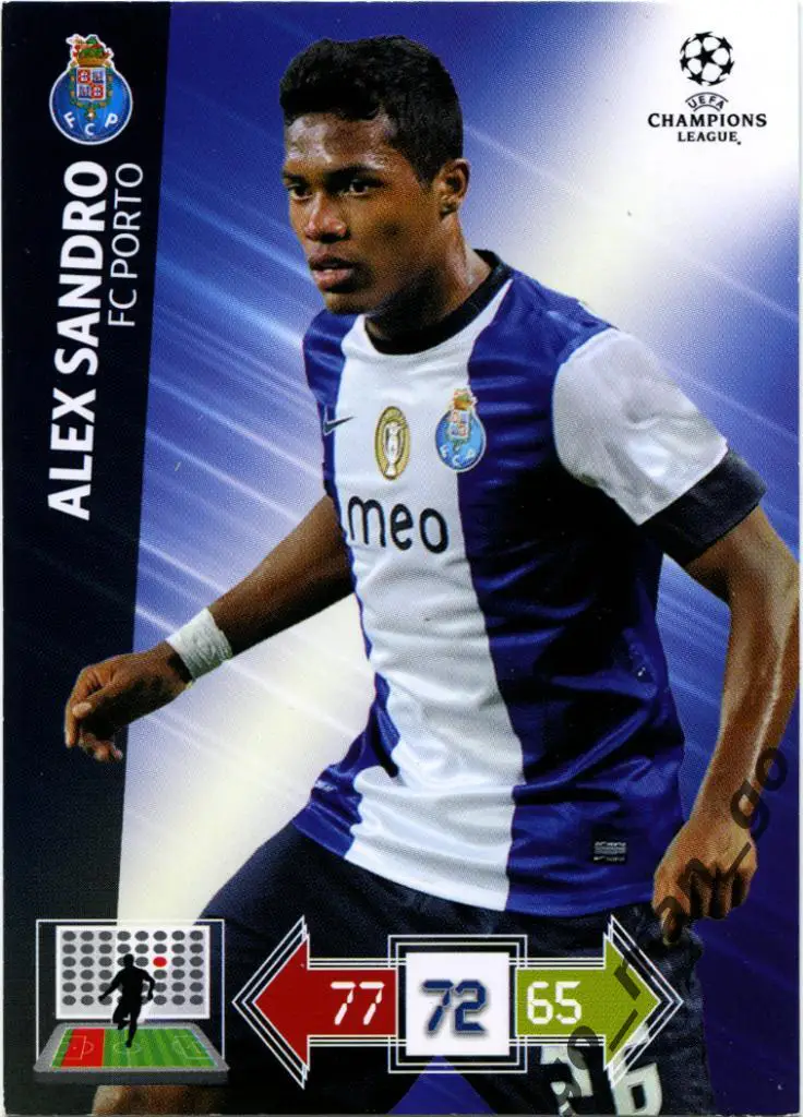 Alex Sandro (FC Porto). Panini, Champions League-2012/2013, Adrenalyn XL.