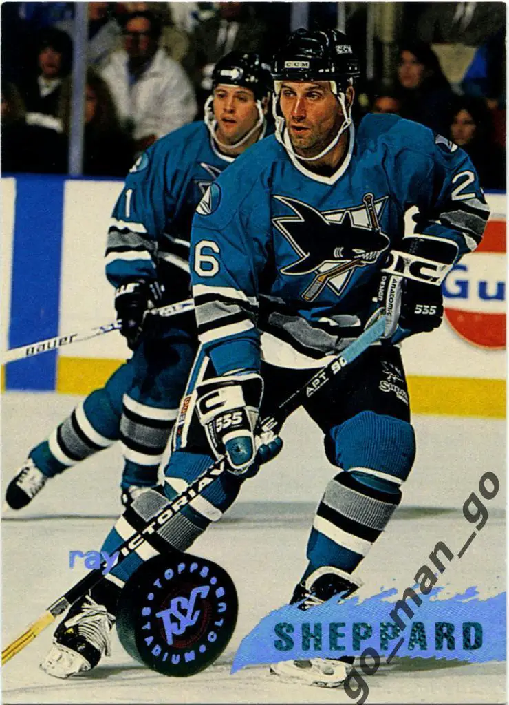 Ray Sheppard (San Jose Sharks). Topps Stadium Club Hockey 1995-1996, № 215.