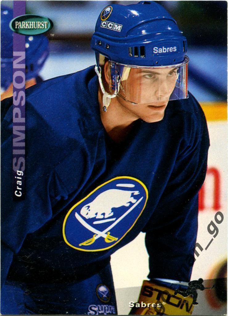 Craig Simpson (Buffalo Sabres). Parkhurst NHL 1994-1995, № SE22.
