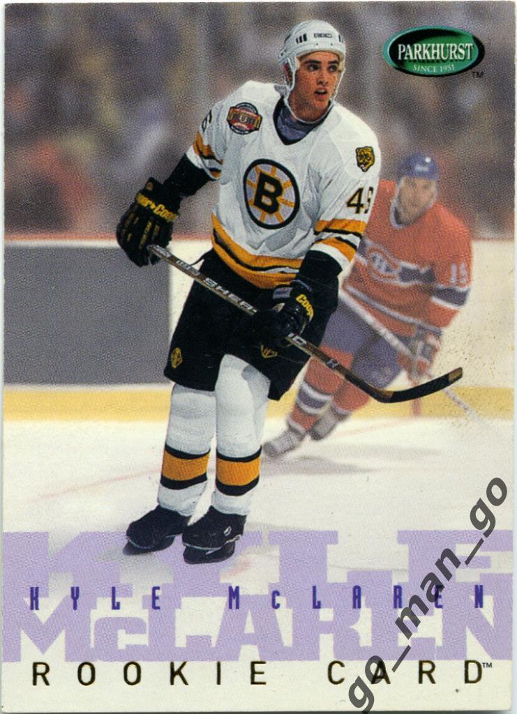 Kyle McLaren (Boston Bruins). Parkhurst International 1995-1996, Rookie, № 262.