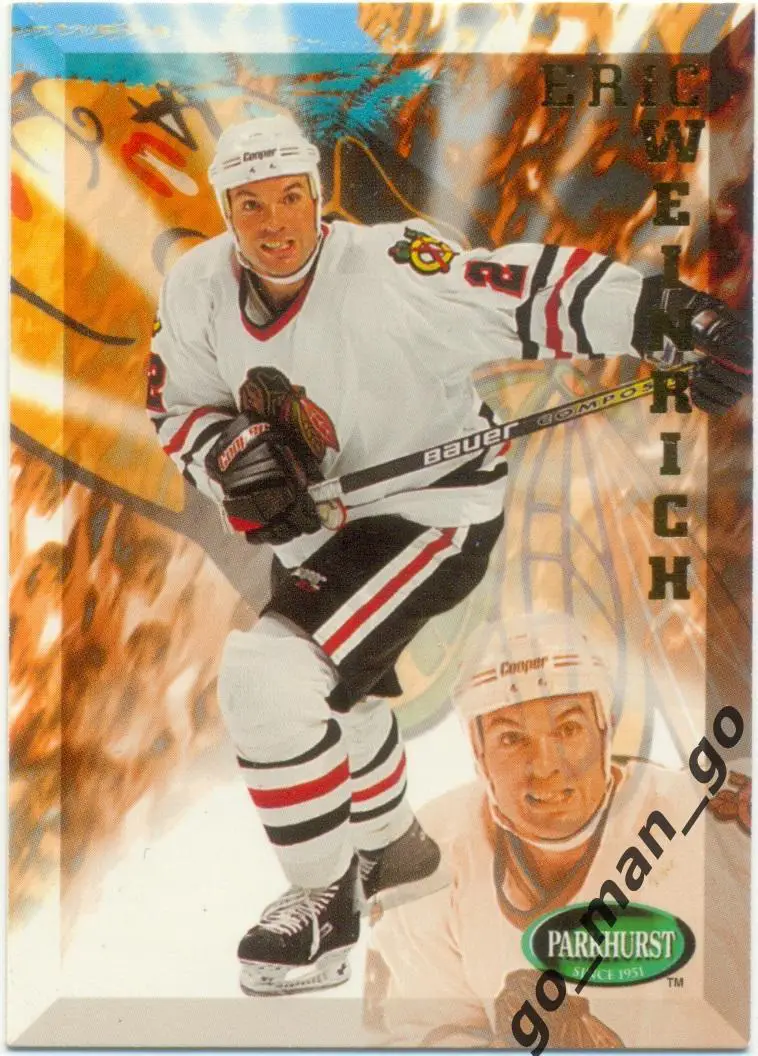 Eric Weinrich (Chicago Blackhawks). Parkhurst International 1995-1996, № 310.