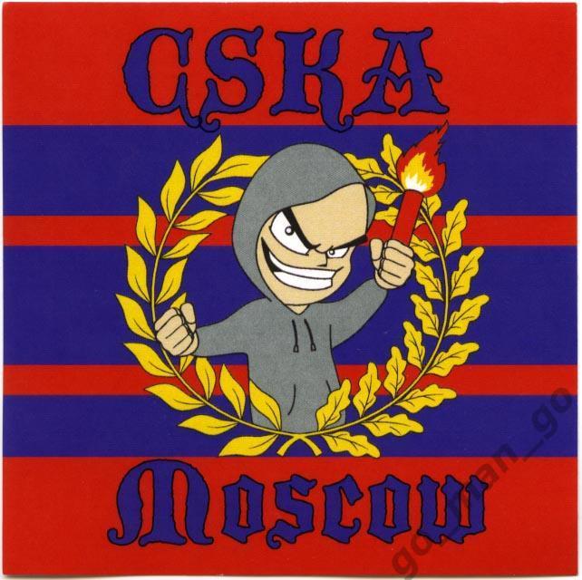 Стикер наклейка ЦСКА Москва. CSKA Moscow (красно-синяя).