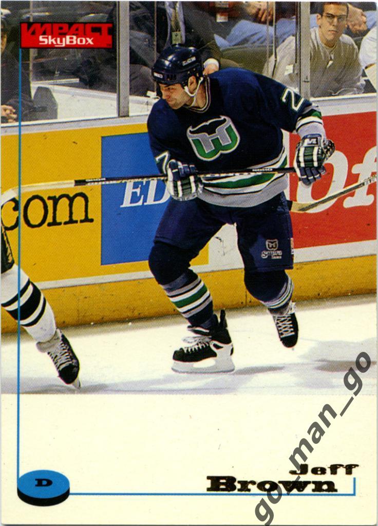 Jeff Brown (Hartford Whalers). SkyBox Impact 1996-1997, № 51.