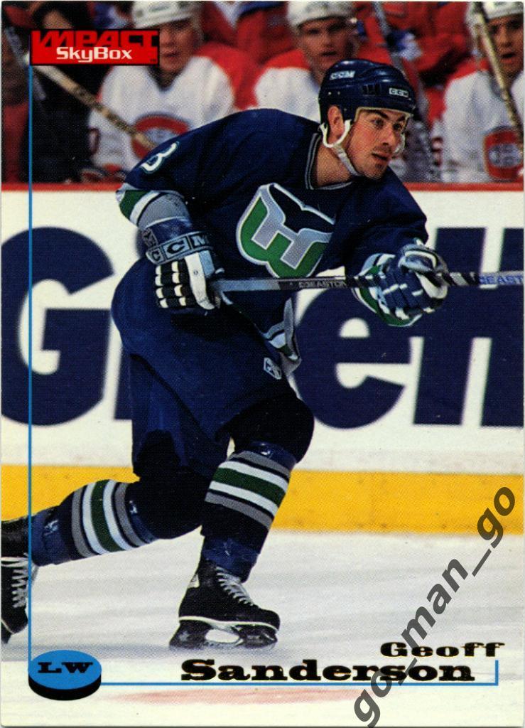 Geoff Sanderson (Hartford Whalers). SkyBox Impact 1996-1997, № 54.