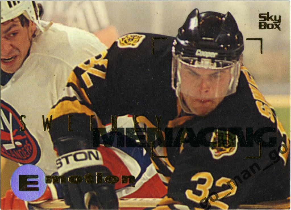 Don Sweeney (Boston Bruins). SkyBox Emotion 1995-1996, № 13.