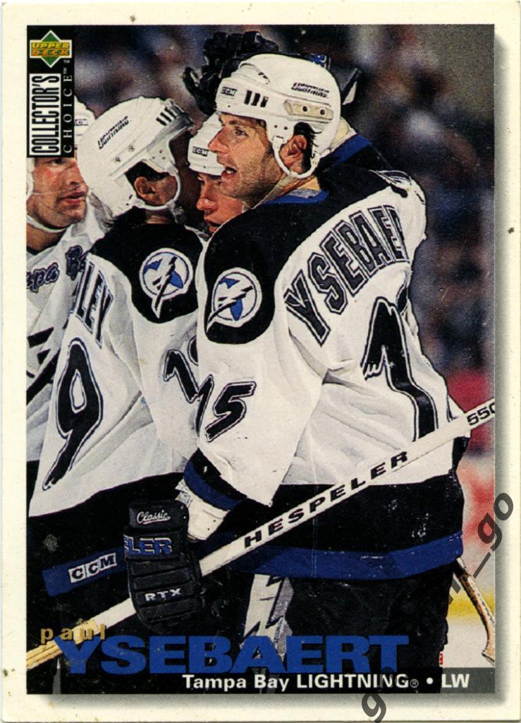 Paul Ysebaert Tampa Bay Lightning. Upper Deck Collector's Choice 1995-1996 № 27.