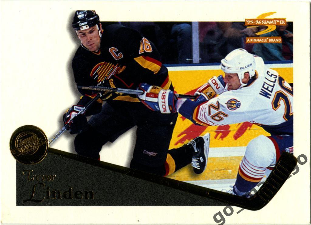 Trevor Linden (Vancouver Canucks). Pinnacle Summit NHL 1995-1996, № 102.