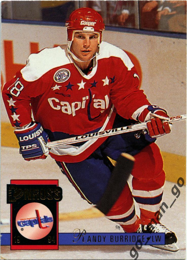 Randy Burridge (Washington Capitals). Donruss NHL 1993-1994, № 503.