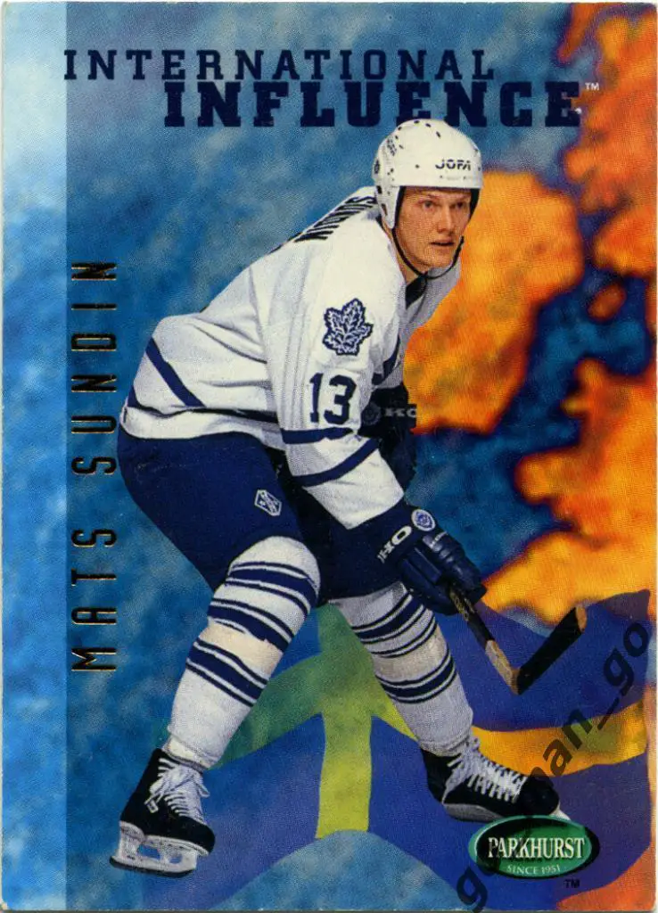 Mats Sundin (Toronto Maple Leafs). Parkhurst International 1995-1996, № 247.