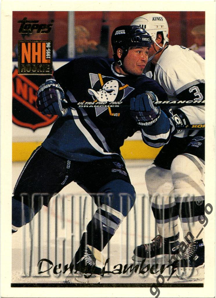 Denny Lambert (Anaheim Ducks). Topps NHL 1995-1996, Rookie, № 286.