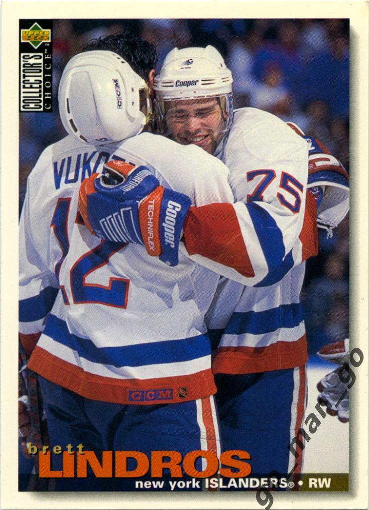 Brett Lindros (New York Islanders). Upper Deck Collector's Choice 1995-1996, 129