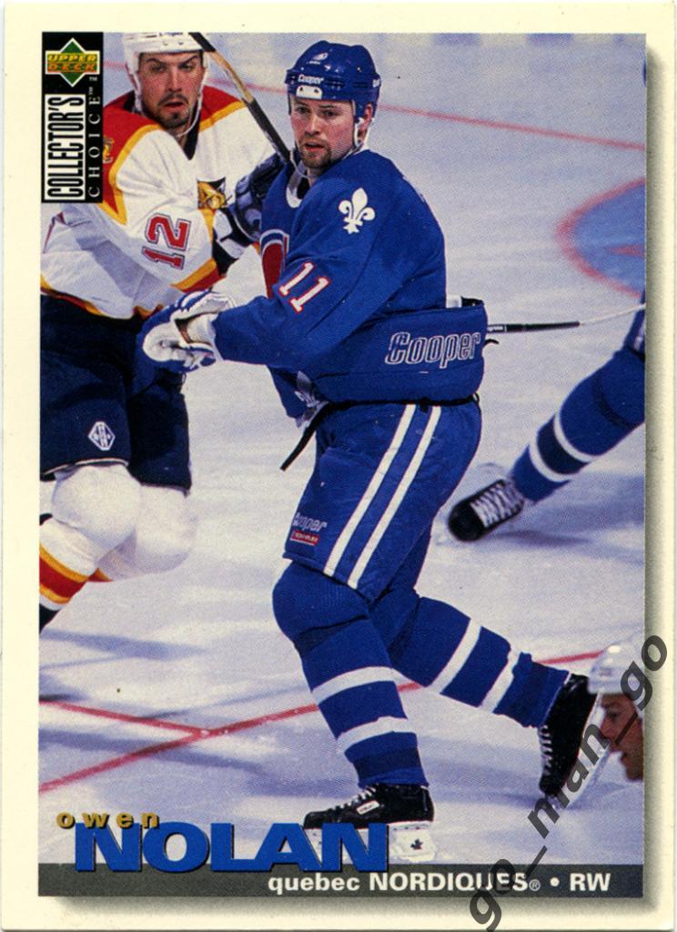 Owen Nolan (Quebec Nordiques). Upper Deck Collector's Choice 1995-1996 № 259.