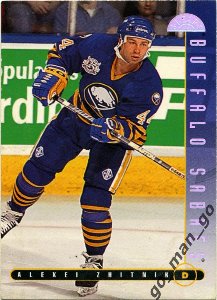 Alexei Zhitnik / Алексей Житник (Buffalo Sabres). Leaf NHL 1995-1996, № 4.