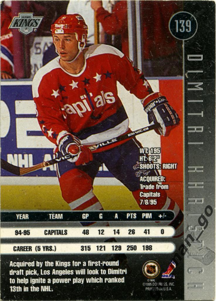 Dimitri Khristich / Дмитрий Христич (Los Angeles Kings). Leaf NHL 1995-1996, 139 1