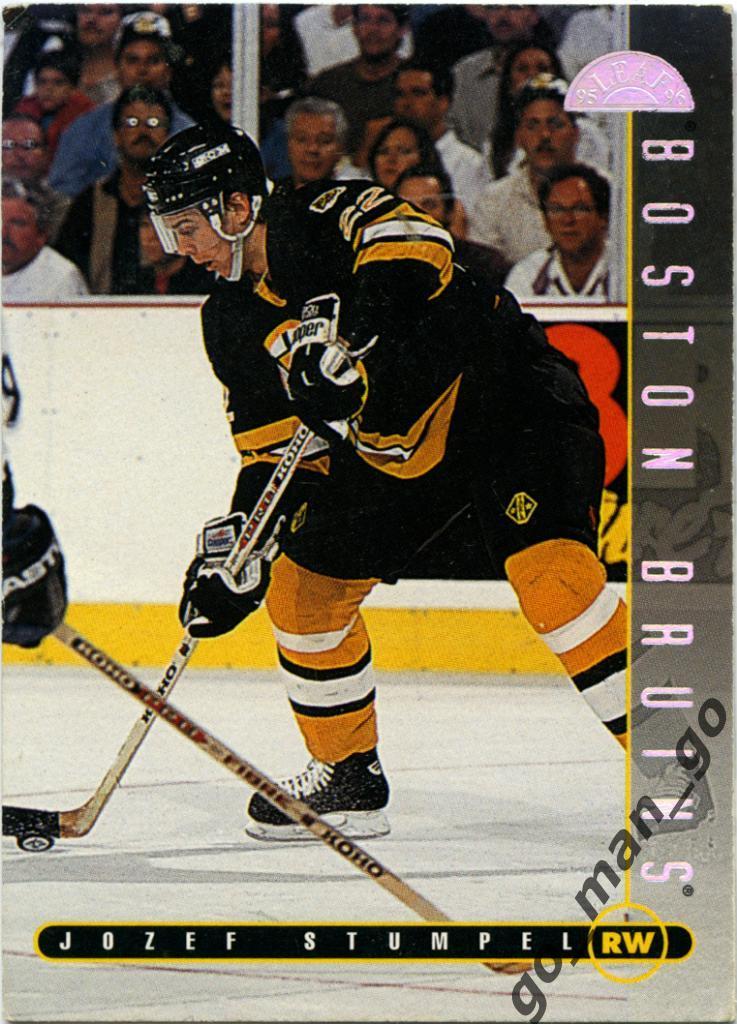 Jozef Stumpel (Boston Bruins). Leaf NHL 1995-1996, № 223.