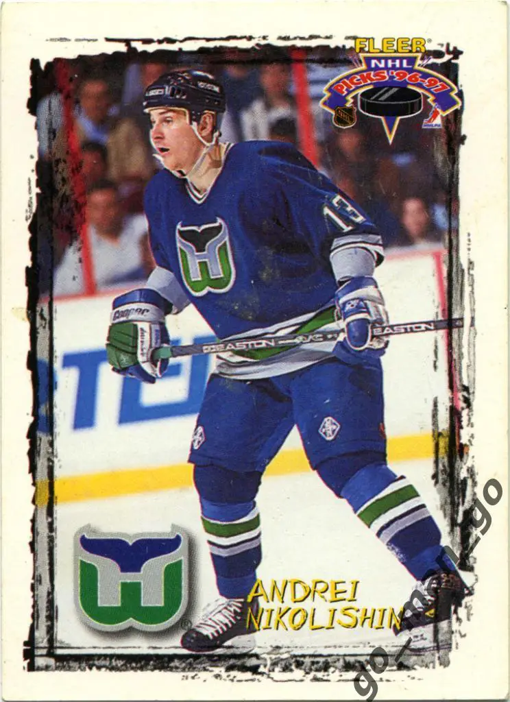 Andrei Nikolishin Андрей Николишин Hartford Whalers. Fleer Picks 1996-1997, 172.
