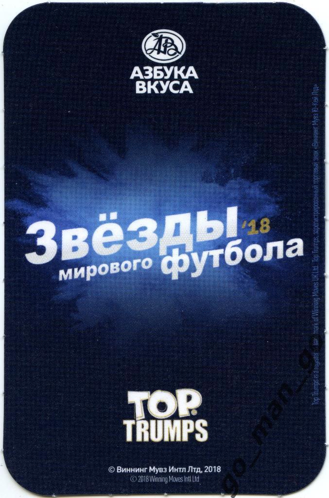 Илья Кутепов (Спартак Москва). Top Trumps. Звёзды мирового футбола 2018. 1