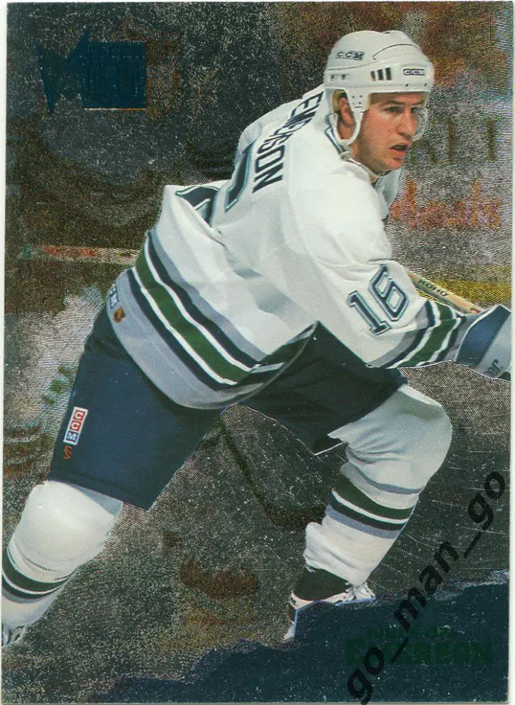 Nelson Emerson (Hartford Whalers). Fleer Metal NHL 1995-1996, № 65.