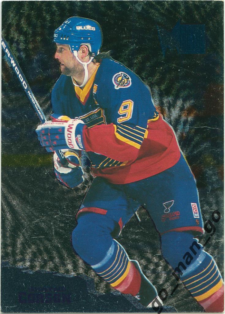 Shayne Corson (St. Louis Blues). Fleer Metal NHL 1995-1996, № 122.