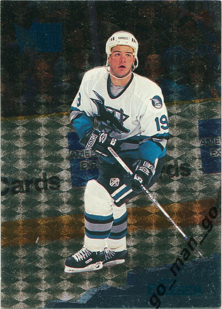 Jeff Friesen (San Jose Sharks). Fleer Metal NHL 1995-1996, № 129.