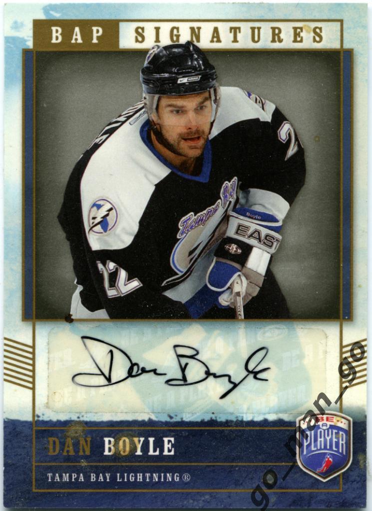 Dan Boyle Tampa Bay Lightning. Upper Deck BAP Signatures 2006-2007 autograph BO.