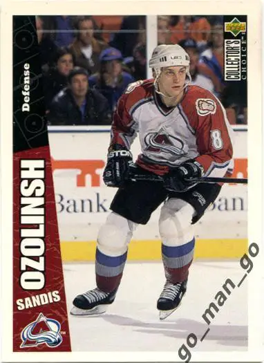 Sandis Ozolinsh Colorado Avalanche. Upper Deck Collector's Choice 1996-1997 № 60