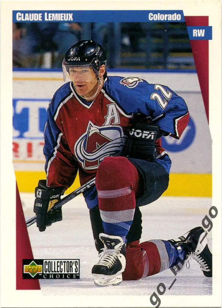 Claude Lemieux Colorado Avalanche. Upper Deck Collector's Choice 1997-1998 № 62.